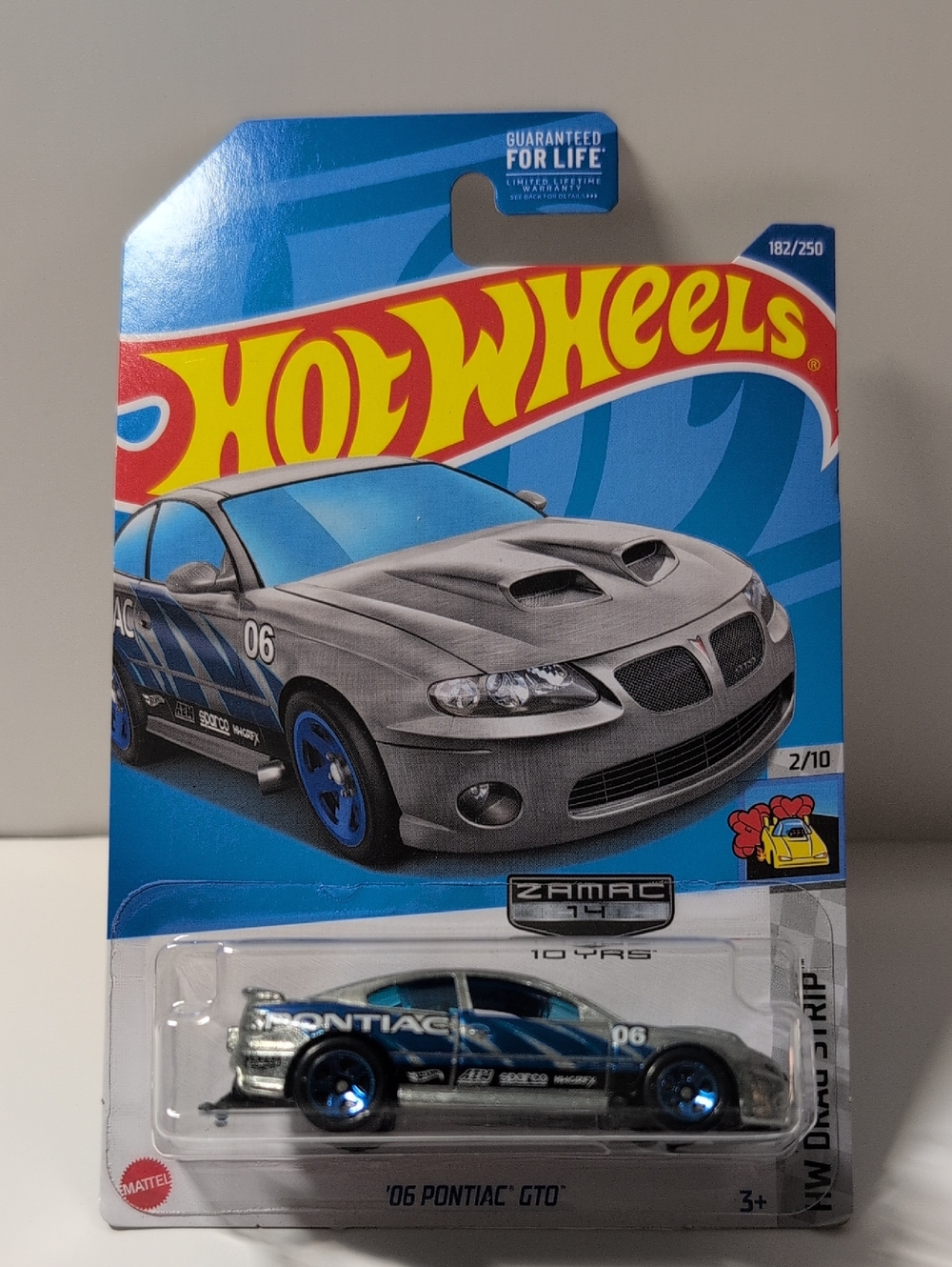 Hot Wheels 2009 Pontiac GTO Drag Str Zamac Silver Mattel NEW Ships Secure In Box